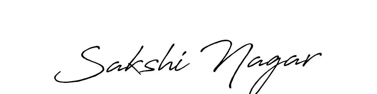 How to make Sakshi Nagar signature? Antro_Vectra_Bolder is a professional autograph style. Create handwritten signature for Sakshi Nagar name. Sakshi Nagar signature style 7 images and pictures png