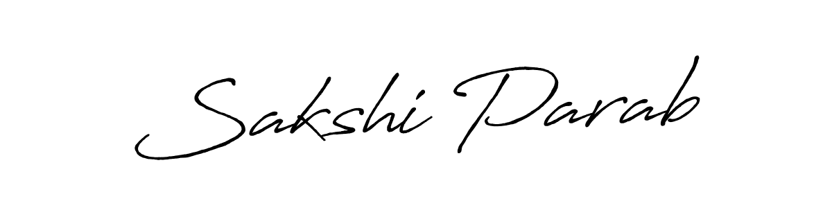 Also we have Sakshi Parab name is the best signature style. Create professional handwritten signature collection using Antro_Vectra_Bolder autograph style. Sakshi Parab signature style 7 images and pictures png