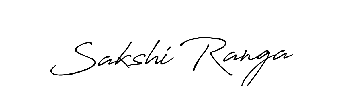 Design your own signature with our free online signature maker. With this signature software, you can create a handwritten (Antro_Vectra_Bolder) signature for name Sakshi Ranga. Sakshi Ranga signature style 7 images and pictures png