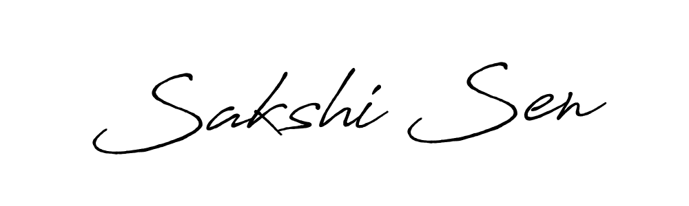 Use a signature maker to create a handwritten signature online. With this signature software, you can design (Antro_Vectra_Bolder) your own signature for name Sakshi Sen. Sakshi Sen signature style 7 images and pictures png