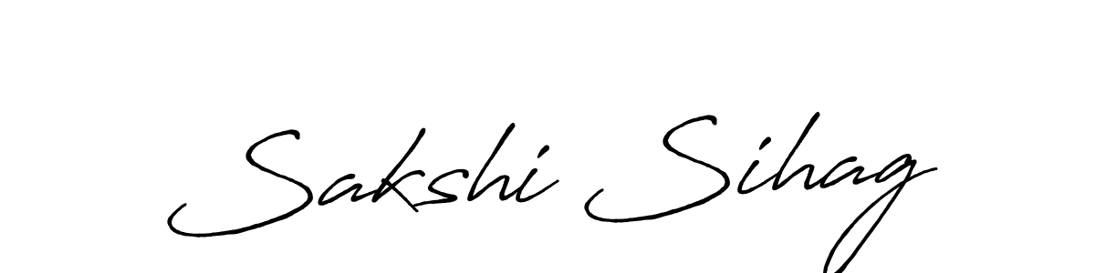 Use a signature maker to create a handwritten signature online. With this signature software, you can design (Antro_Vectra_Bolder) your own signature for name Sakshi Sihag. Sakshi Sihag signature style 7 images and pictures png