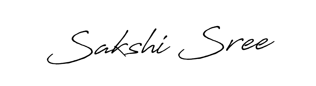 Sakshi Sree stylish signature style. Best Handwritten Sign (Antro_Vectra_Bolder) for my name. Handwritten Signature Collection Ideas for my name Sakshi Sree. Sakshi Sree signature style 7 images and pictures png