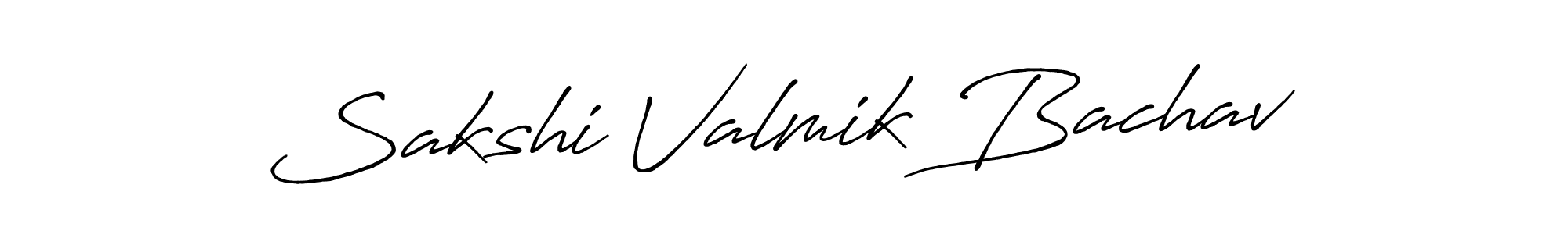 The best way (Antro_Vectra_Bolder) to make a short signature is to pick only two or three words in your name. The name Sakshi Valmik Bachav include a total of six letters. For converting this name. Sakshi Valmik Bachav signature style 7 images and pictures png