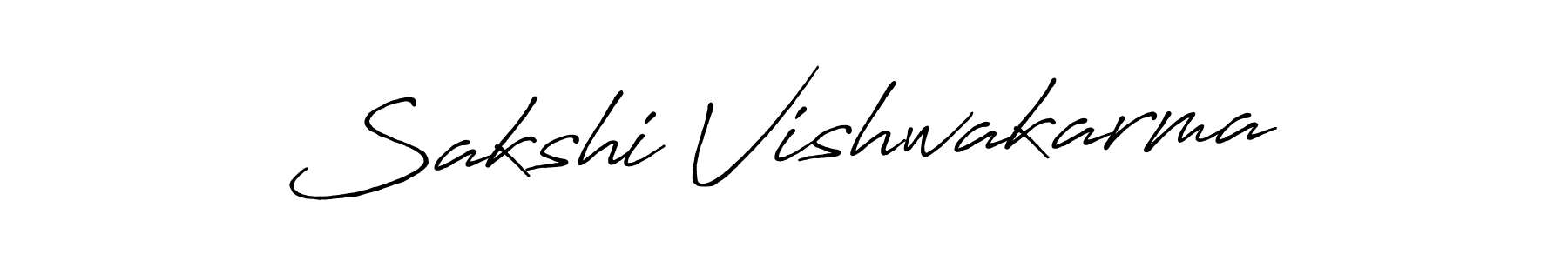 Sakshi Vishwakarma stylish signature style. Best Handwritten Sign (Antro_Vectra_Bolder) for my name. Handwritten Signature Collection Ideas for my name Sakshi Vishwakarma. Sakshi Vishwakarma signature style 7 images and pictures png