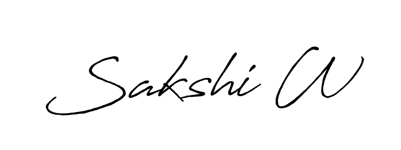 How to Draw Sakshi W signature style? Antro_Vectra_Bolder is a latest design signature styles for name Sakshi W. Sakshi W signature style 7 images and pictures png