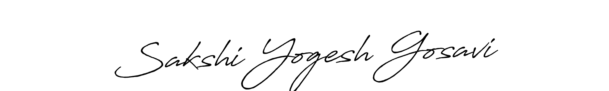Make a beautiful signature design for name Sakshi Yogesh Gosavi. With this signature (Antro_Vectra_Bolder) style, you can create a handwritten signature for free. Sakshi Yogesh Gosavi signature style 7 images and pictures png