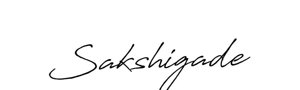 How to make Sakshigade signature? Antro_Vectra_Bolder is a professional autograph style. Create handwritten signature for Sakshigade name. Sakshigade signature style 7 images and pictures png