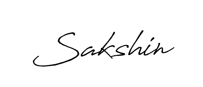 How to make Sakshin signature? Antro_Vectra_Bolder is a professional autograph style. Create handwritten signature for Sakshin name. Sakshin signature style 7 images and pictures png