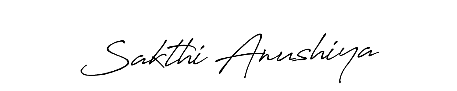 Design your own signature with our free online signature maker. With this signature software, you can create a handwritten (Antro_Vectra_Bolder) signature for name Sakthi Anushiya. Sakthi Anushiya signature style 7 images and pictures png