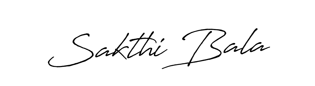 How to make Sakthi Bala name signature. Use Antro_Vectra_Bolder style for creating short signs online. This is the latest handwritten sign. Sakthi Bala signature style 7 images and pictures png
