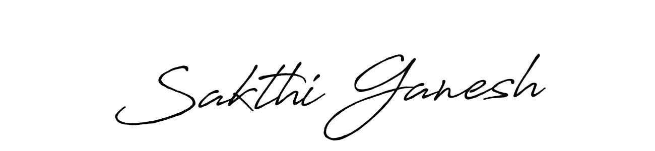 Sakthi Ganesh stylish signature style. Best Handwritten Sign (Antro_Vectra_Bolder) for my name. Handwritten Signature Collection Ideas for my name Sakthi Ganesh. Sakthi Ganesh signature style 7 images and pictures png