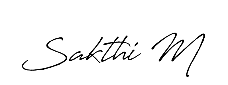 Make a beautiful signature design for name Sakthi M. With this signature (Antro_Vectra_Bolder) style, you can create a handwritten signature for free. Sakthi M signature style 7 images and pictures png