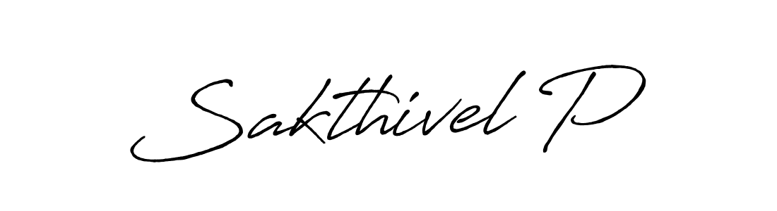 Make a beautiful signature design for name Sakthivel P. With this signature (Antro_Vectra_Bolder) style, you can create a handwritten signature for free. Sakthivel P signature style 7 images and pictures png