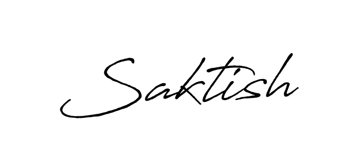 Use a signature maker to create a handwritten signature online. With this signature software, you can design (Antro_Vectra_Bolder) your own signature for name Saktish. Saktish signature style 7 images and pictures png
