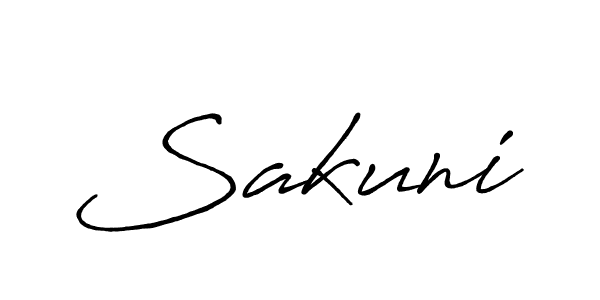 How to make Sakuni name signature. Use Antro_Vectra_Bolder style for creating short signs online. This is the latest handwritten sign. Sakuni signature style 7 images and pictures png