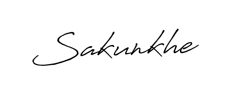 How to make Sakunkhe signature? Antro_Vectra_Bolder is a professional autograph style. Create handwritten signature for Sakunkhe name. Sakunkhe signature style 7 images and pictures png