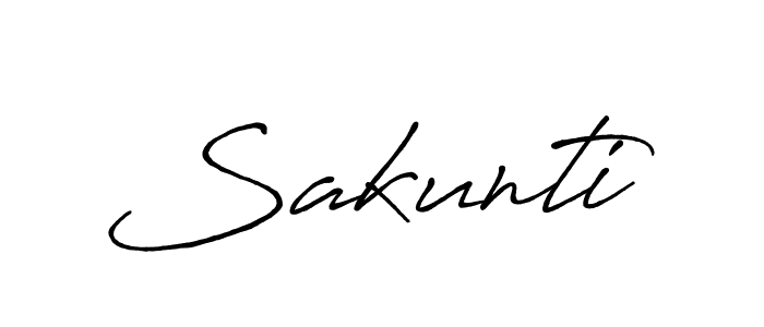 Design your own signature with our free online signature maker. With this signature software, you can create a handwritten (Antro_Vectra_Bolder) signature for name Sakunti. Sakunti signature style 7 images and pictures png