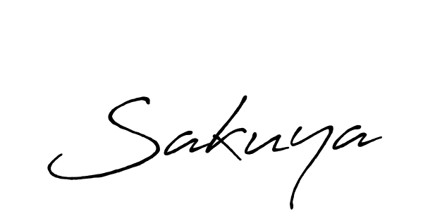 How to make Sakuya signature? Antro_Vectra_Bolder is a professional autograph style. Create handwritten signature for Sakuya name. Sakuya signature style 7 images and pictures png