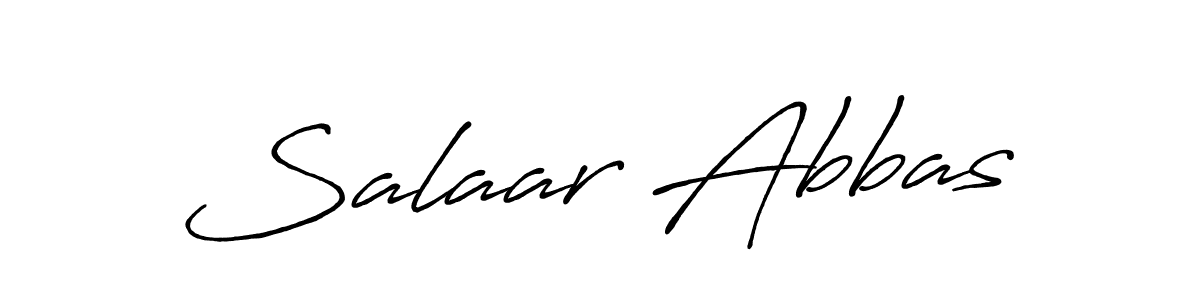 Use a signature maker to create a handwritten signature online. With this signature software, you can design (Antro_Vectra_Bolder) your own signature for name Salaar Abbas. Salaar Abbas signature style 7 images and pictures png