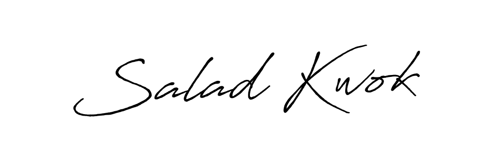 You should practise on your own different ways (Antro_Vectra_Bolder) to write your name (Salad Kwok) in signature. don't let someone else do it for you. Salad Kwok signature style 7 images and pictures png