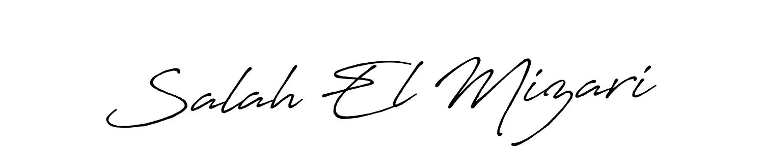 Salah El Mizari stylish signature style. Best Handwritten Sign (Antro_Vectra_Bolder) for my name. Handwritten Signature Collection Ideas for my name Salah El Mizari. Salah El Mizari signature style 7 images and pictures png