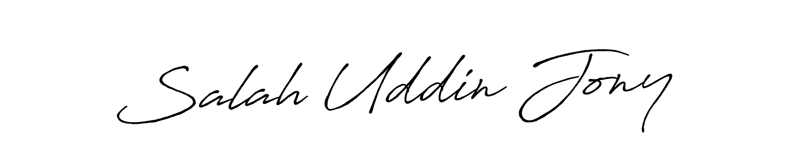 if you are searching for the best signature style for your name Salah Uddin Jony. so please give up your signature search. here we have designed multiple signature styles  using Antro_Vectra_Bolder. Salah Uddin Jony signature style 7 images and pictures png