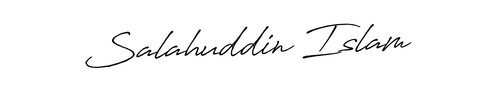 How to make Salahuddin Islam name signature. Use Antro_Vectra_Bolder style for creating short signs online. This is the latest handwritten sign. Salahuddin Islam signature style 7 images and pictures png
