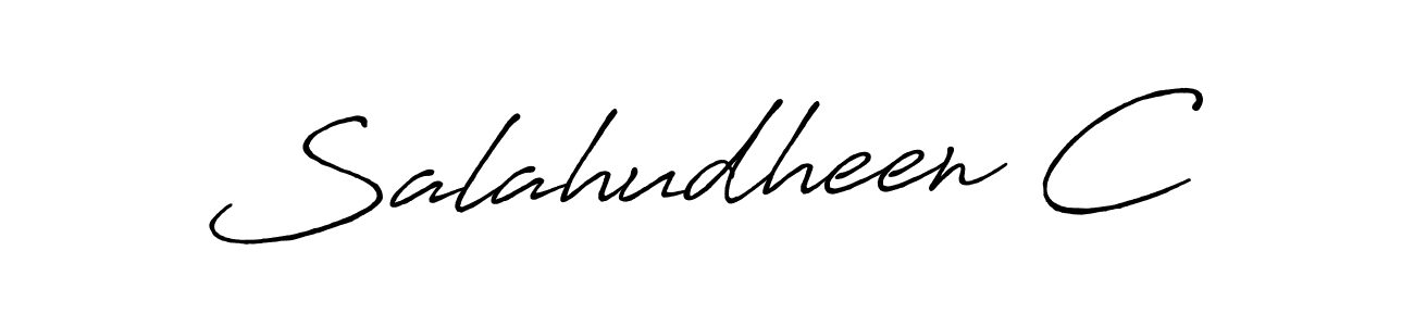 How to make Salahudheen C name signature. Use Antro_Vectra_Bolder style for creating short signs online. This is the latest handwritten sign. Salahudheen C signature style 7 images and pictures png