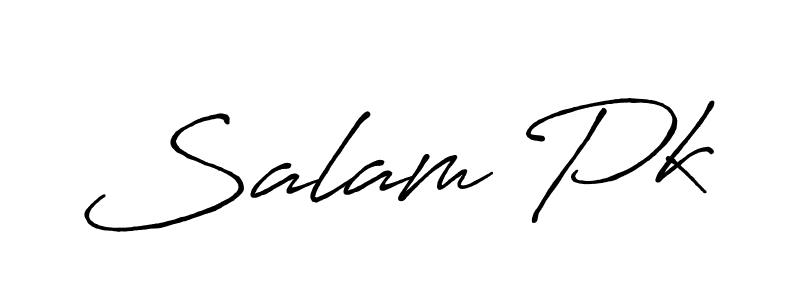 How to make Salam Pk signature? Antro_Vectra_Bolder is a professional autograph style. Create handwritten signature for Salam Pk name. Salam Pk signature style 7 images and pictures png