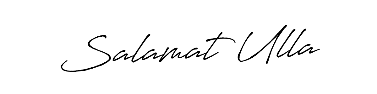 You can use this online signature creator to create a handwritten signature for the name Salamat Ulla. This is the best online autograph maker. Salamat Ulla signature style 7 images and pictures png