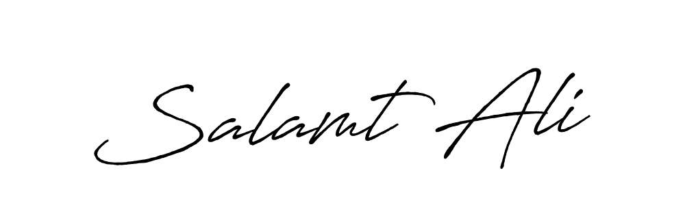 Use a signature maker to create a handwritten signature online. With this signature software, you can design (Antro_Vectra_Bolder) your own signature for name Salamt Ali. Salamt Ali signature style 7 images and pictures png