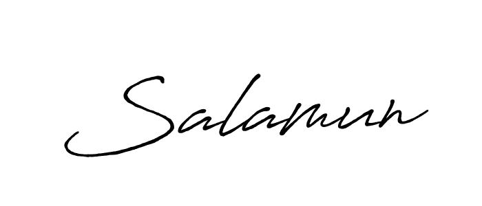Create a beautiful signature design for name Salamun. With this signature (Antro_Vectra_Bolder) fonts, you can make a handwritten signature for free. Salamun signature style 7 images and pictures png