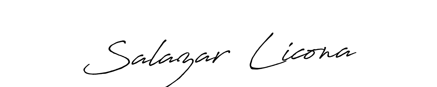 Also we have Salazar  Licona name is the best signature style. Create professional handwritten signature collection using Antro_Vectra_Bolder autograph style. Salazar  Licona signature style 7 images and pictures png