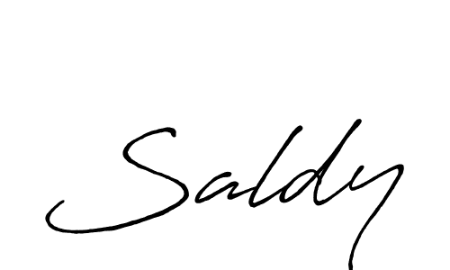 Also we have Saldy name is the best signature style. Create professional handwritten signature collection using Antro_Vectra_Bolder autograph style. Saldy signature style 7 images and pictures png