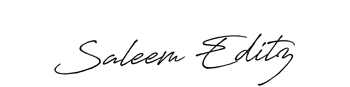 Also we have Saleem Editz name is the best signature style. Create professional handwritten signature collection using Antro_Vectra_Bolder autograph style. Saleem Editz signature style 7 images and pictures png