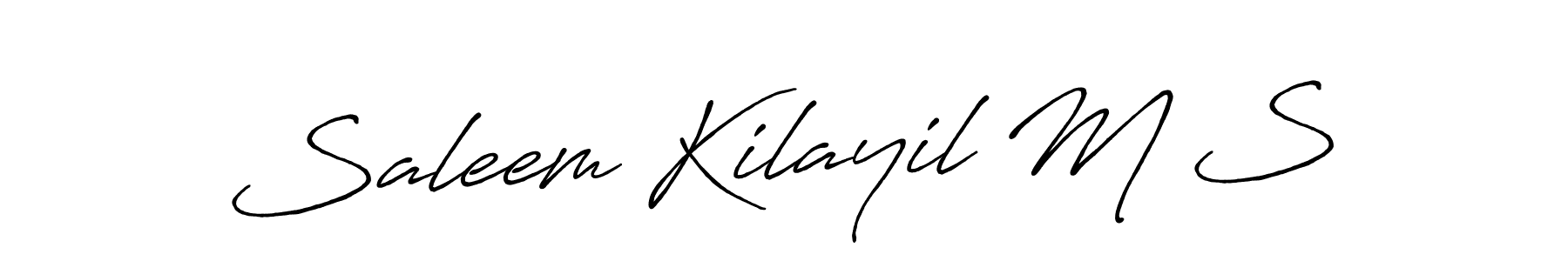 How to Draw Saleem Kilayil M S signature style? Antro_Vectra_Bolder is a latest design signature styles for name Saleem Kilayil M S. Saleem Kilayil M S signature style 7 images and pictures png