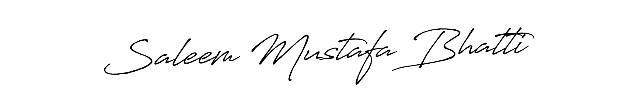 Also we have Saleem Mustafa Bhatti name is the best signature style. Create professional handwritten signature collection using Antro_Vectra_Bolder autograph style. Saleem Mustafa Bhatti signature style 7 images and pictures png