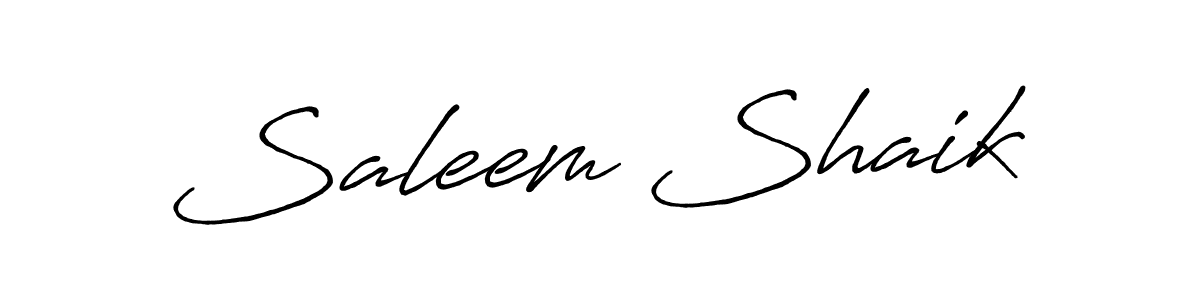 Saleem Shaik stylish signature style. Best Handwritten Sign (Antro_Vectra_Bolder) for my name. Handwritten Signature Collection Ideas for my name Saleem Shaik. Saleem Shaik signature style 7 images and pictures png