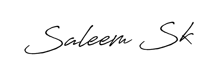 Design your own signature with our free online signature maker. With this signature software, you can create a handwritten (Antro_Vectra_Bolder) signature for name Saleem Sk. Saleem Sk signature style 7 images and pictures png