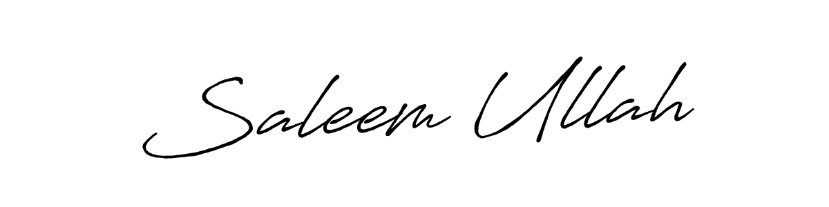 Use a signature maker to create a handwritten signature online. With this signature software, you can design (Antro_Vectra_Bolder) your own signature for name Saleem Ullah. Saleem Ullah signature style 7 images and pictures png