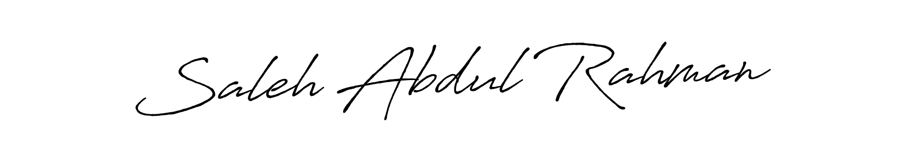 Make a beautiful signature design for name Saleh Abdul Rahman. With this signature (Antro_Vectra_Bolder) style, you can create a handwritten signature for free. Saleh Abdul Rahman signature style 7 images and pictures png