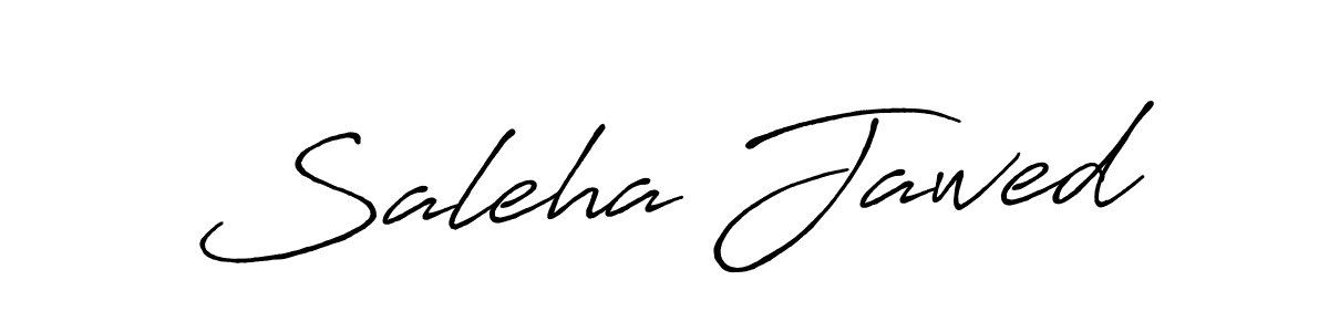 Make a beautiful signature design for name Saleha Jawed. With this signature (Antro_Vectra_Bolder) style, you can create a handwritten signature for free. Saleha Jawed signature style 7 images and pictures png