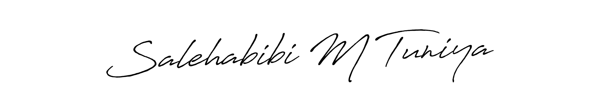 Antro_Vectra_Bolder is a professional signature style that is perfect for those who want to add a touch of class to their signature. It is also a great choice for those who want to make their signature more unique. Get Salehabibi M Tuniya name to fancy signature for free. Salehabibi M Tuniya signature style 7 images and pictures png