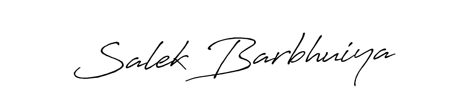 Create a beautiful signature design for name Salek Barbhuiya. With this signature (Antro_Vectra_Bolder) fonts, you can make a handwritten signature for free. Salek Barbhuiya signature style 7 images and pictures png