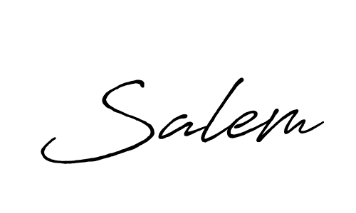 Make a beautiful signature design for name Salem. With this signature (Antro_Vectra_Bolder) style, you can create a handwritten signature for free. Salem signature style 7 images and pictures png