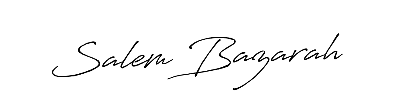 Create a beautiful signature design for name Salem Bazarah. With this signature (Antro_Vectra_Bolder) fonts, you can make a handwritten signature for free. Salem Bazarah signature style 7 images and pictures png