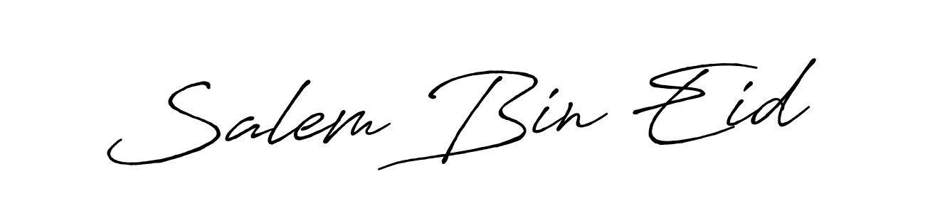 if you are searching for the best signature style for your name Salem Bin Eid. so please give up your signature search. here we have designed multiple signature styles  using Antro_Vectra_Bolder. Salem Bin Eid signature style 7 images and pictures png