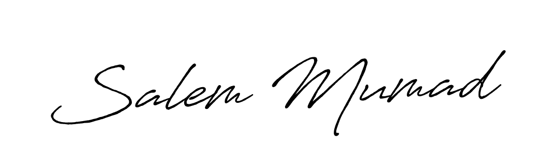 Also we have Salem Mumad name is the best signature style. Create professional handwritten signature collection using Antro_Vectra_Bolder autograph style. Salem Mumad signature style 7 images and pictures png
