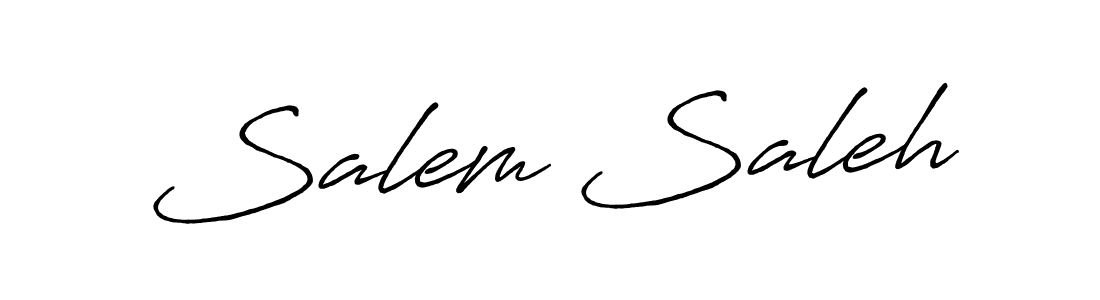 Design your own signature with our free online signature maker. With this signature software, you can create a handwritten (Antro_Vectra_Bolder) signature for name Salem Saleh. Salem Saleh signature style 7 images and pictures png