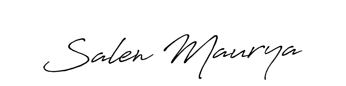 Similarly Antro_Vectra_Bolder is the best handwritten signature design. Signature creator online .You can use it as an online autograph creator for name Salen Maurya. Salen Maurya signature style 7 images and pictures png